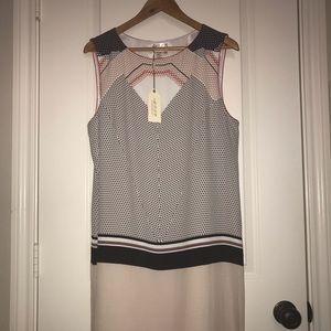 Max Studio MSSP Sleeveless Dot Shift Dress XL NWT
